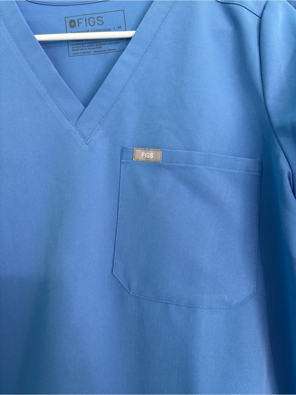 Figs Catarina Scrub Top And Zamora Joggers In Ceil Blue